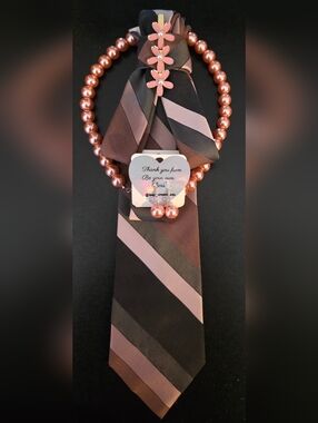Necktie Necklace w/Chain & Pin (Some With Earrings) Pick 1 Tie $30 Or 2 For $50